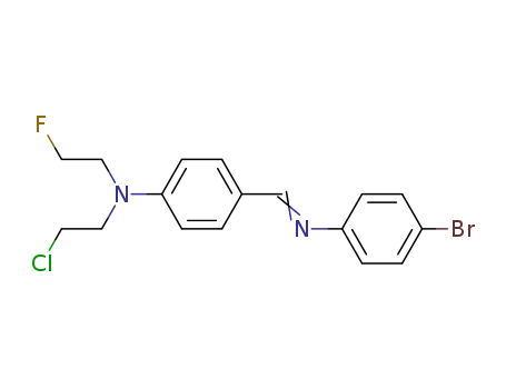 Benzenamine,4-[[(4-bromophenyl)imino]methyl]-N-(2-chloroethyl)-N-(2-fluoroethyl)- cas  1233-90-5