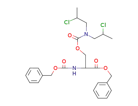 Molecular Structure of 13723-34-7 (benzyl N-[(benzyloxy)carbonyl]-O-[bis(2-chloropropyl)carbamoyl]serinate)