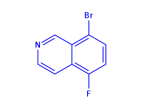 Molecular Structure of 1378874-27-1 (8-bromo-5-fluoroisoquinoline)