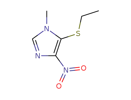 Molecular Structure of 87695-77-0 (5-(Ethylthio)-1-methyl-4-nitro-1H-imidazole)