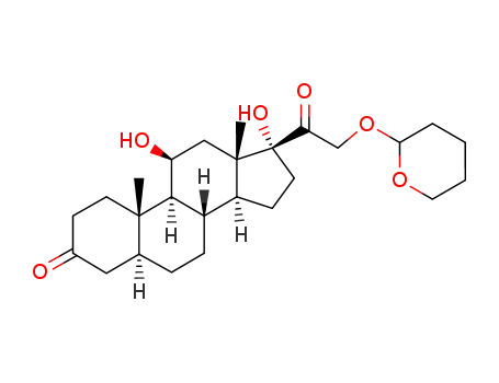 Molecular Structure of 131061-49-9 (5α-dihydrocortisol 21-tetrahydropyranyl ether)