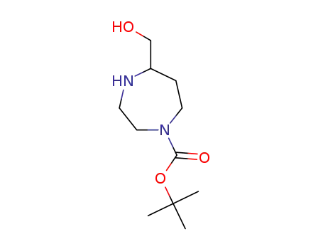 Molecular Structure of 1369494-20-1 (tert-butyl 5-(hydroxymethyl)-1,4-diazepane-1-carboxylate)