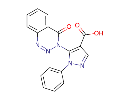 1H-Pyrazole-4-carboxylic acid, 5-(4-oxo-1,2,3-benzotriazin-3(4H)-yl)-1-phenyl-