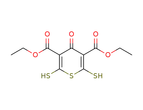 Molecular Structure of 35388-08-0 (Diethyl2,6-dimercapto-4-oxo-4H-thiopyran-3,5-dicarboxylate)