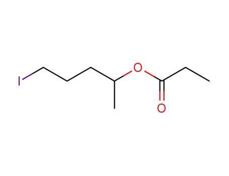 Molecular Structure of 149741-97-9 (Propionic acid 4-iodo-1-methyl-butyl ester)
