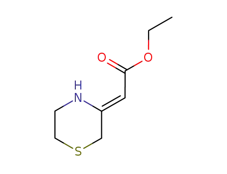 Molecular Structure of 131228-81-4 ((2Z)-3-Thiomorpholinylideneacetic acid ethyl ester)