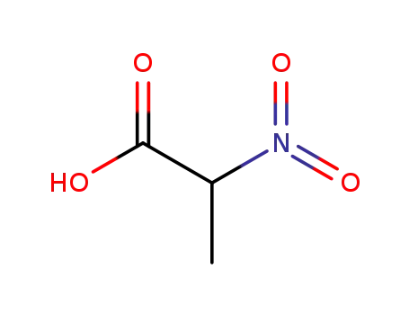 Molecular Structure of 13104-55-7 (Propanoic acid, 2-nitro- (9CI))