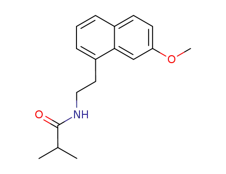 Molecular Structure of 138112-78-4 (N-[2-(7-methoxynaphthalen-1-yl)ethyl]-2-methylpropanamide)