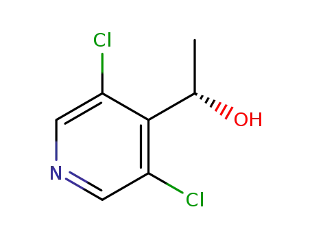 Molecular Structure of 1370347-50-4 ((S)- 1 -(3,5-Dichloropyridin-4-yl)ethanol)
