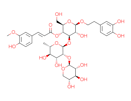 b-D-Glucopyranoside,2-(3,4-dihydroxyphenyl)ethyl O-a-L-arabinopyranosyl-(1庐2)-O-6-deoxy-a-L-mannopyranosyl-(1庐3)-, 4-[(2E)-3-(4-hydroxy-3-methoxyphenyl)-2-propenoate]