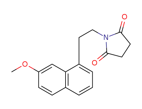 Molecular Structure of 1595280-05-9 (1-(2-(7-methoxynaphthalen-1-yl)ethyl)-1H-pyrrole-2,5-dione)