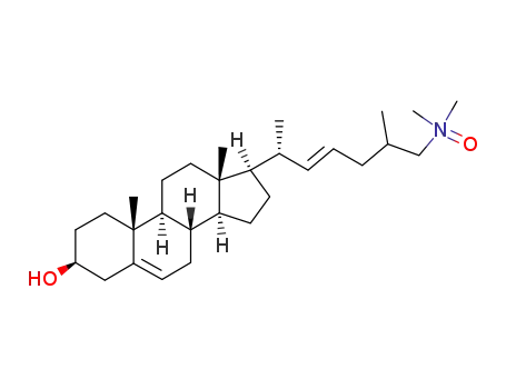 Molecular Structure of 80907-93-3 ((22E,25R,S)-26-(dimethylamino)cholesta-5,22-dien-3β-ol N-oxide)
