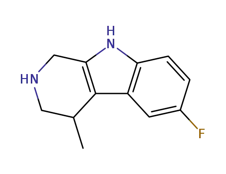 Molecular Structure of 13758-33-3 (6-fluoro-4-methyl-2,3,4,9-tetrahydro-1H-beta-carboline)