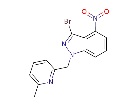 3-bromo-1-((6-methylpyridin-2-yl)methyl)-4-nitro-1H-indazole