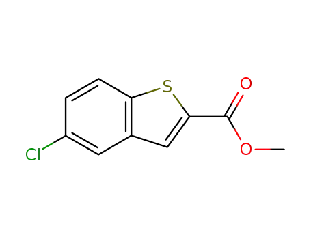 Molecular Structure of 35212-96-5 (METHYL 5-CHLORO-1-BENZOTHIOPHENE-2-CARBOXYLATE)