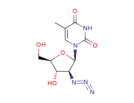 Molecular Structure of 131232-94-5 (1-(2-azido-2-deoxyarabinofuranosyl)thymine)