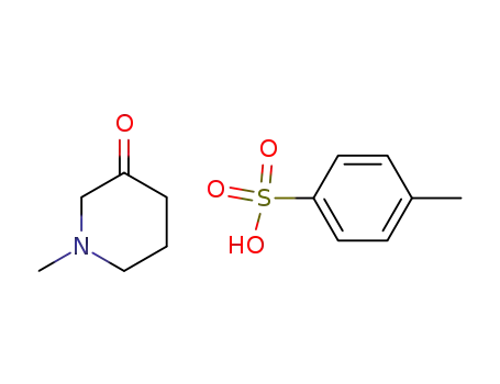Molecular Structure of 135625-66-0 (1-methyl-3-oxopiperidinium toluene-p-sulphonate)