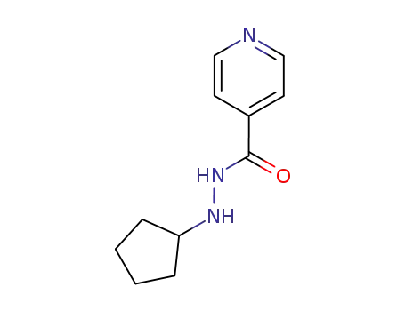 Molecular Structure of 13117-20-9 (4-Pyridinecarboxylicacid,2-cyclopentylhydrazide(9CI))