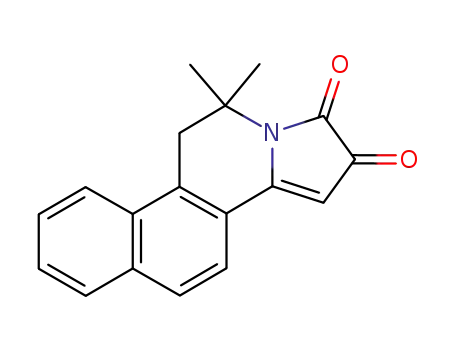 Molecular Structure of 137955-46-5 (6,6-dimethyl-5,6-dihydrobenzo[f]pyrrolo[2,1-a]isoquinoline-8,9-dione)
