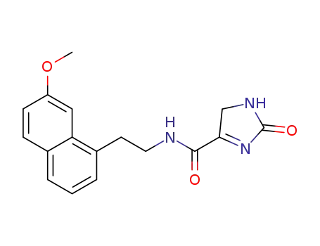 Molecular Structure of 138113-01-6 (N-[2-(7-methoxynaphthalen-1-yl)ethyl]-2-oxo-2,5-dihydro-1H-imidazole-4-carboxamide)