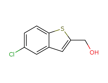 Molecular Structure of 13771-71-6 ((5-Chloro-1-benzothiophen-2-yl)methanol)