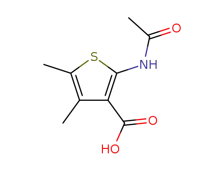 Molecular Structure of 13130-40-0 (2-ACETYLAMINO-4,5-DIMETHYL-THIOPHENE-3-CARBOXYLIC ACID)