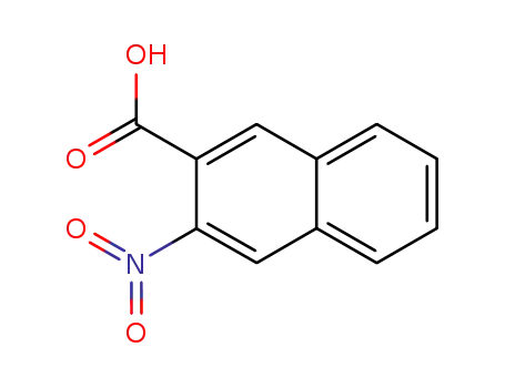 Molecular Structure of 73428-03-2 (3-NITRO-2-NAPHTHOIC ACID)