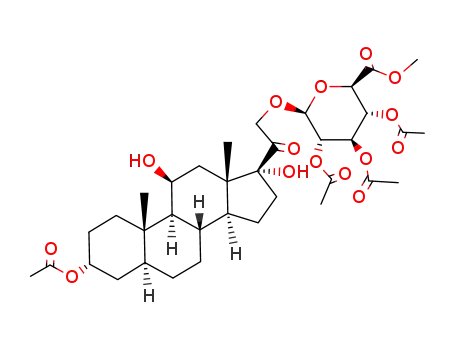 methyl (3α-acetoxy-11β,17α-dihydroxy-20-oxo-5α-pregnan-21-yl-2',3',4'-tri-O-acetyl-β-D-glucopyranosid)uronate
