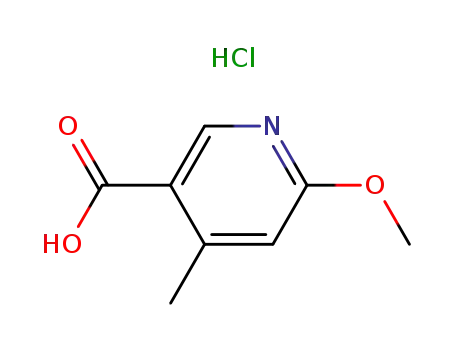 Molecular Structure of 943635-10-7 (6-Methoxy-4-methylpyridine-3-carboxylic acid hydrochloride)
