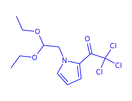 Molecular Structure of 136927-43-0 (1-(2,2-DIETHOXYETHYL)-2-TRICHLOROACETYLPYRROLE)