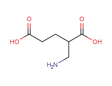 Molecular Structure of 13734-58-2 (Pentanedioic  acid,  2-(aminomethyl)-)