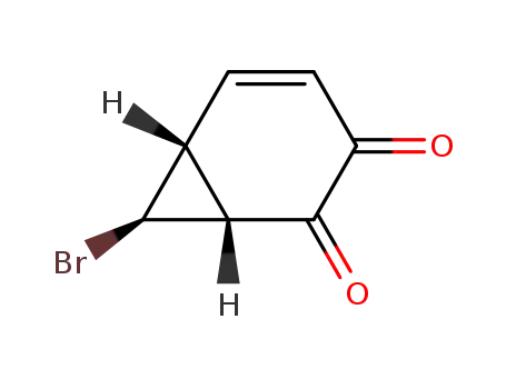 Molecular Structure of 165524-10-7 (Bicyclo[4.1.0]hept-4-ene-2,3-dione, 7-bromo-, (1alpha,6alpha,7alpha)- (9CI))