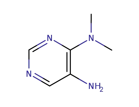 Molecular Structure of 13784-16-2 (Pyrimidine, 5-amino-4-(dimethylamino)- (8CI))