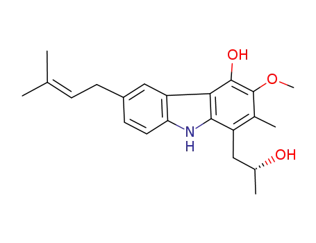 1-(2-hydroxypropyl)-3-methoxy-2-methyl-6-(3-methylbut-2-enyl)-9H-carbazol-4-ol