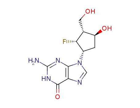 2-amino-1,9-dihydro-9-(2-fluoro-4-hydroxy-3-(hydroxymethyl)cyclopentyl)-6H-purin-6-one