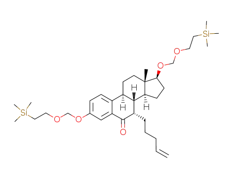 (7S,8R,9S,13S,14S,17S)-13-Methyl-7-pent-4-enyl-3,17-bis-(2-trimethylsilanyl-ethoxymethoxy)-7,8,9,11,12,13,14,15,16,17-decahydro-cyclopenta[a]phenanthren-6-one