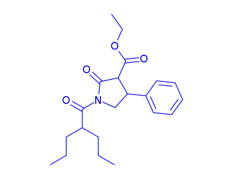 Molecular Structure of 137427-85-1 (3-Carbethoxy-1-(dipropylacetyl)-4-phenyl-2-pyrrolidinone)