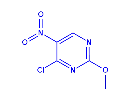 Molecular Structure of 1375065-27-2 (4-chloro-2-methoxy-5-nitropyrimidine)