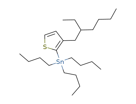 Molecular Structure of 1235512-21-6 (tributyl(3-(2-ethylhexyl)thiophen-2-yl)stannane)