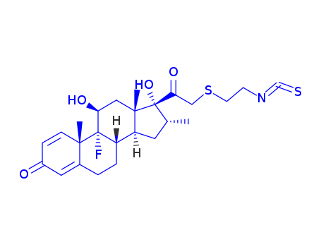 Pregna-1,4-diene-3,20-dione,9-fluoro-11,17-dihydroxy-21-[(2-isothiocyanatoethyl)thio]-16-methyl-, labeledwith tritium, (11b,16a)- (9CI)