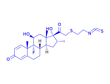 Molecular Structure of 131567-23-2 (dexamethasone 21-(beta-isothiocyanatoethyl)thioether)