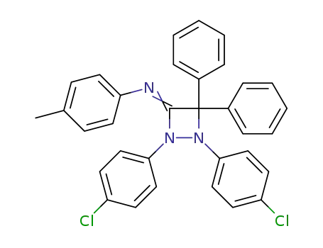 N-[(3Z)-1,2-bis(4-chlorophenyl)-4,4-diphenyl-1,2-diazetidin-3-ylidene]-4-methylaniline