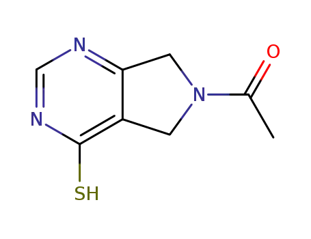 Molecular Structure of 13925-29-6 (6-acetyl-1,5,6,7-tetrahydro-4H-pyrrolo[3,4-d]pyrimidine-4-thione)