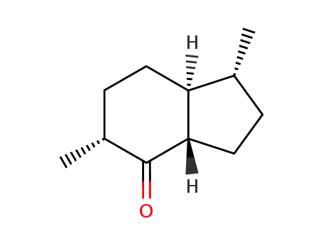 Molecular Structure of 121362-44-5 ((1R,3aS,5R,7aS)-1,5-Dimethyl-octahydro-inden-4-one)
