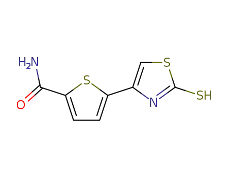 Molecular Structure of 52560-89-1 (5-(2-sulfanylidene-3H-1,3-thiazol-4-yl)thiophene-2-carboxamide)