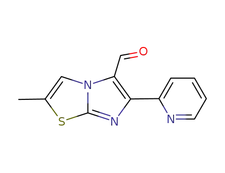 Molecular Structure of 924883-79-4 (2-METHYL-6-(2-PYRIDINYL)IMIDAZO[2,1-B]THIAZOLE-5-CARBOXALDEHYDE)