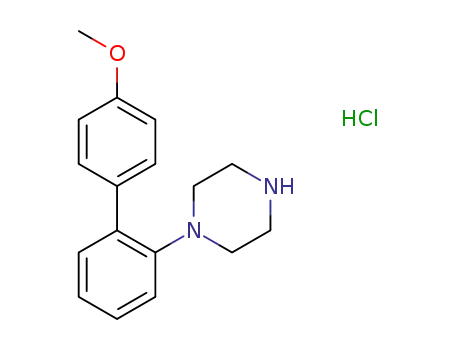 Molecular Structure of 1386928-34-2 (1-(4'-Methoxy[1,1'-biphenyl]-2-yl)-piperazine Hydrochloride)
