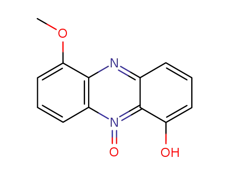 Molecular Structure of 13129-57-2 (1-Phenazinol,6-methoxy-, 10-oxide)