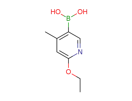 Molecular Structure of 1256355-37-9 (2-ETHOXY-4-METHYL-5-PYRIDINYLBORONIC ACID)
