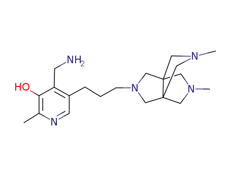 Molecular Structure of 139392-04-4 (3,7-dimethyl-10-(3-(4-aminomethyl-5-hydroxy-6-methyl-3-pyridyl)propyl)-3,7,10-triazatricyclo(3.3.3.0(1,5))undecane)